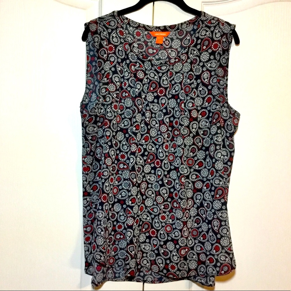 Joe Fresh Paisley Print Sleeveless Blouse